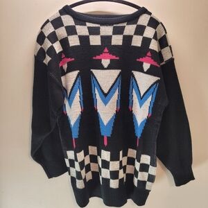 Kaos Vintage New Wave 80s Sweater - M